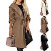 Women Business Casual Button Lapel Work Jackets Open Front Long Sleeve Hooded Fall Outfit