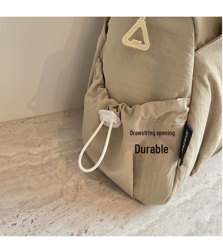 Women's Lightweight Nylon Tote: Large Capacity, Multi-layer, Single Shoulder Handbag for Commuting & Moms