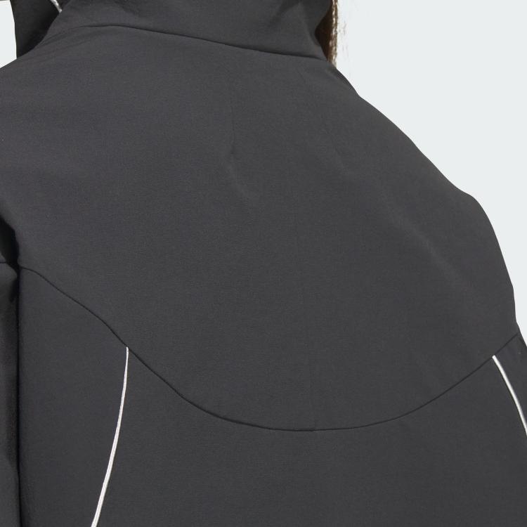 Adidas Casual Sports Series Loose Fit Stand Collar Zipper Jacket Women Jackets Carbon-Black Bright-White JY8062