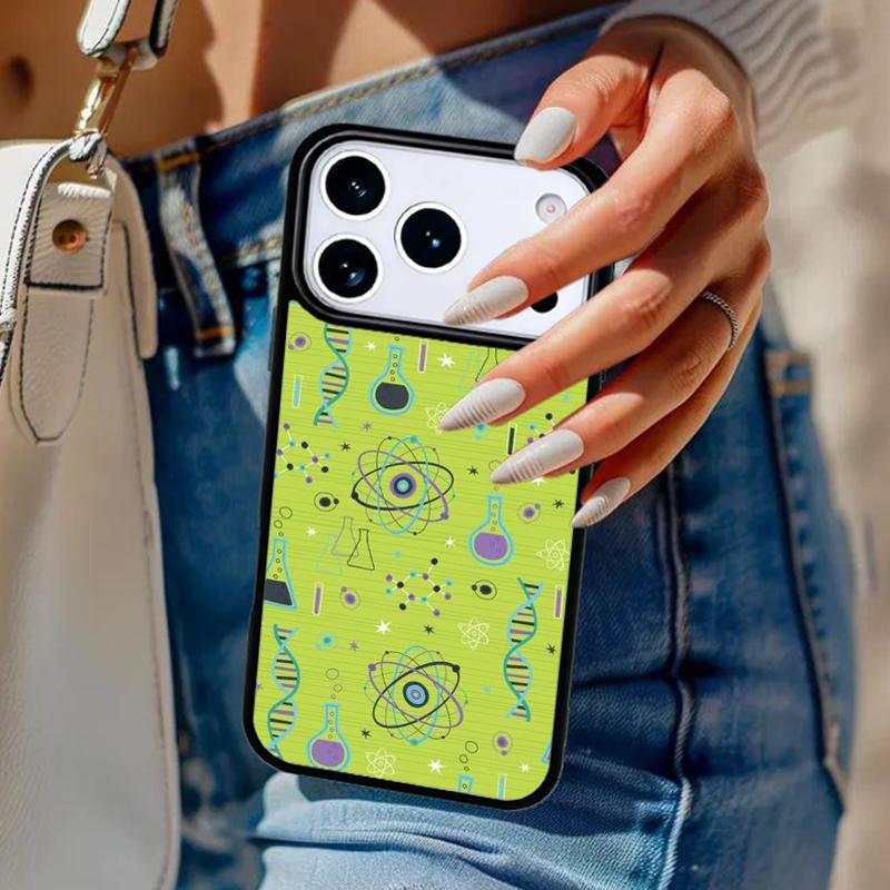 Retro DNA Science Illustration soft Phone Case For iPhone 17 Air 14 15 13 12 Max Cover For Apple 16e 11 Pro Max Plus Coque