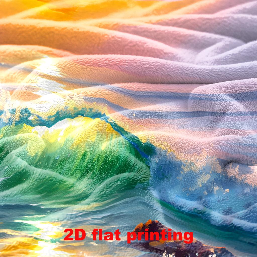 Inspiration Ocean Sunrise Pattern Flannel Printed Blanket Suitable for All Seasons Suitable for Living Room Office Sofa Travel