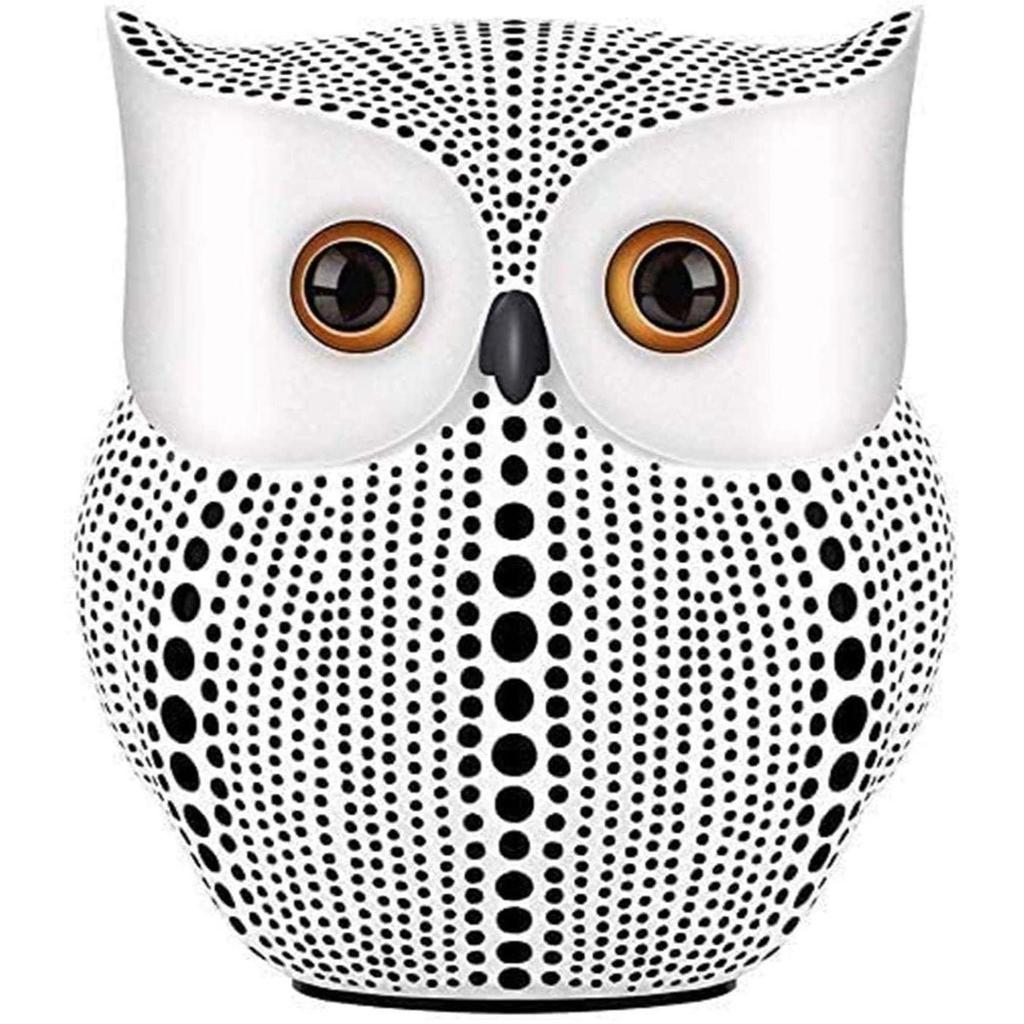 Modern Classy Lucky Owl Resin Art Figure Showpiece -(Pack of 1, White)