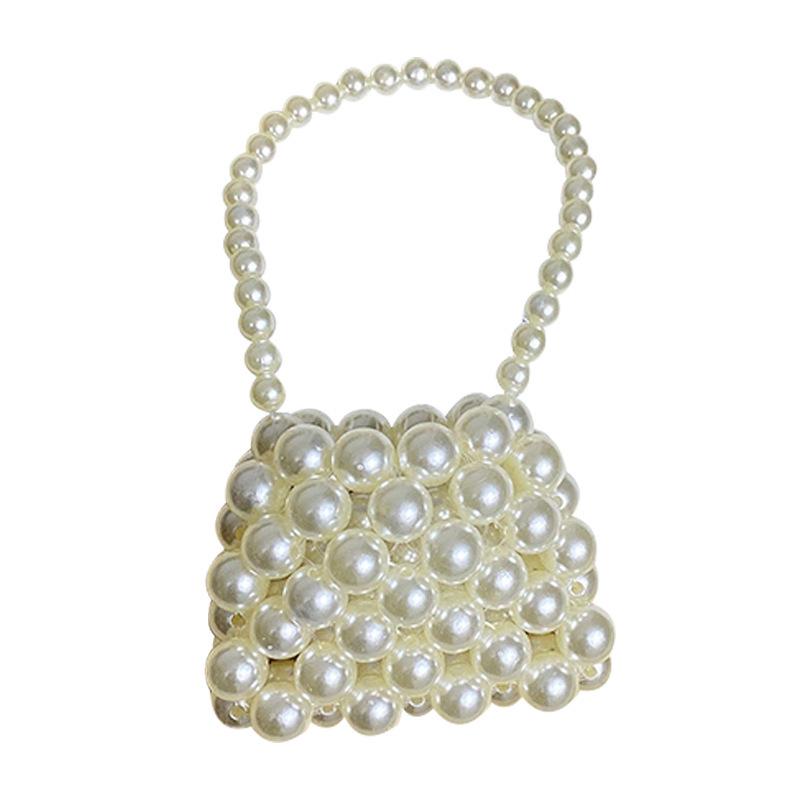 Borsa a Mano in Perle Raffinata Fatta a Mano per Ragazze - Elegante Mini Borsa a Tracolla