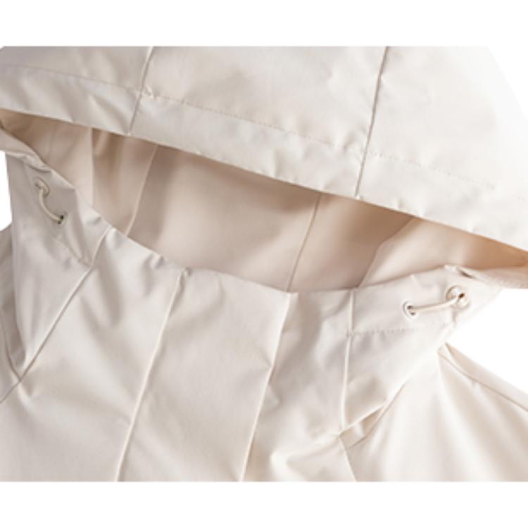 Anta Color Block Zip Up Hooded Comfortable Breathable Versatile Fleece Lined Warm Jacket Women Jackets Triumphant-Gray 162517624S-1