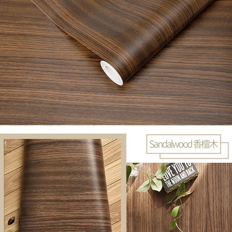 Waterproof Wood Grain Wallpaper Tables Wardrobes Cabinets Furniture Renovation decoration Self Adhesive Wallpaper