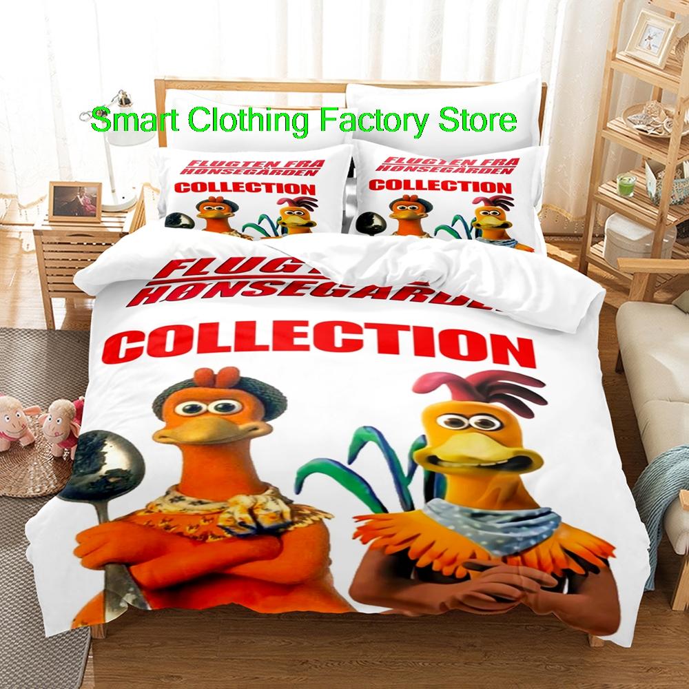 Chicken Run Bedding Set Single Twin Full Queen King Size Bed Set Teenagers Bedroom Duvetcover Sets Fashion Bed Sheet Set