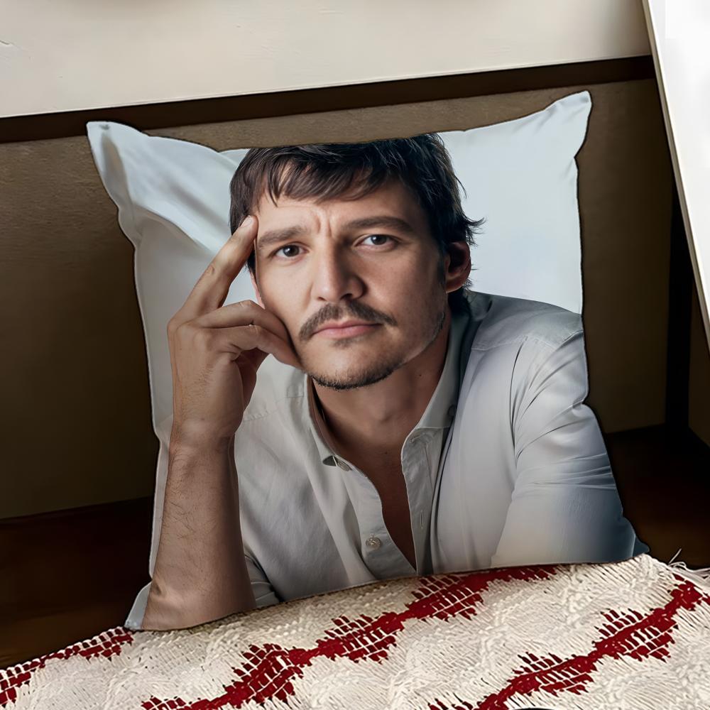 New PPedro PPascal Cushion Cover Reversible Soft Durable Pillow Cover Home Car MultiScene Use for Daily Comfort