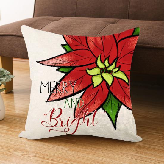 

Fashion Sofa Cushion Cover Comtable Increase Atmosphere Flax Merry Christmas Cushion Case Festival Home