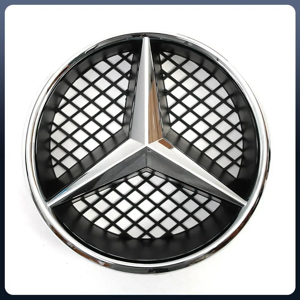 Car Sticker 2025 Hot For Mercedes Benz For Mercedes Benz Chrome Silver And Gloss Black OE Style Front Grill Star Emblem Chrome L