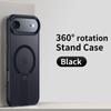 KEYSION 360 Hidden Metal Stand Magnetic Case for Magsafe for iPhone 17 Pro Max Air Transparent Matte Shockproof Phone Back Cover