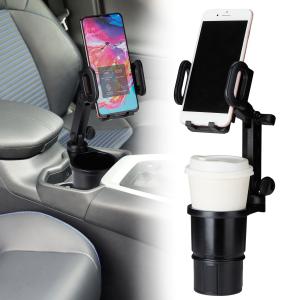 Cup Holder Expander For Car 360° Rotation Cell Phone Holder Mount Compatible For IPhone/Android Smartphones