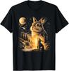 Bunny Howling To The Moon Vintage 90s Animal Easter Day T-Shirt Size S-5XL