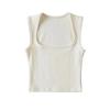Crop top fără mâneci, sexy, slim-fit, cu gât pătrat, pentru femei