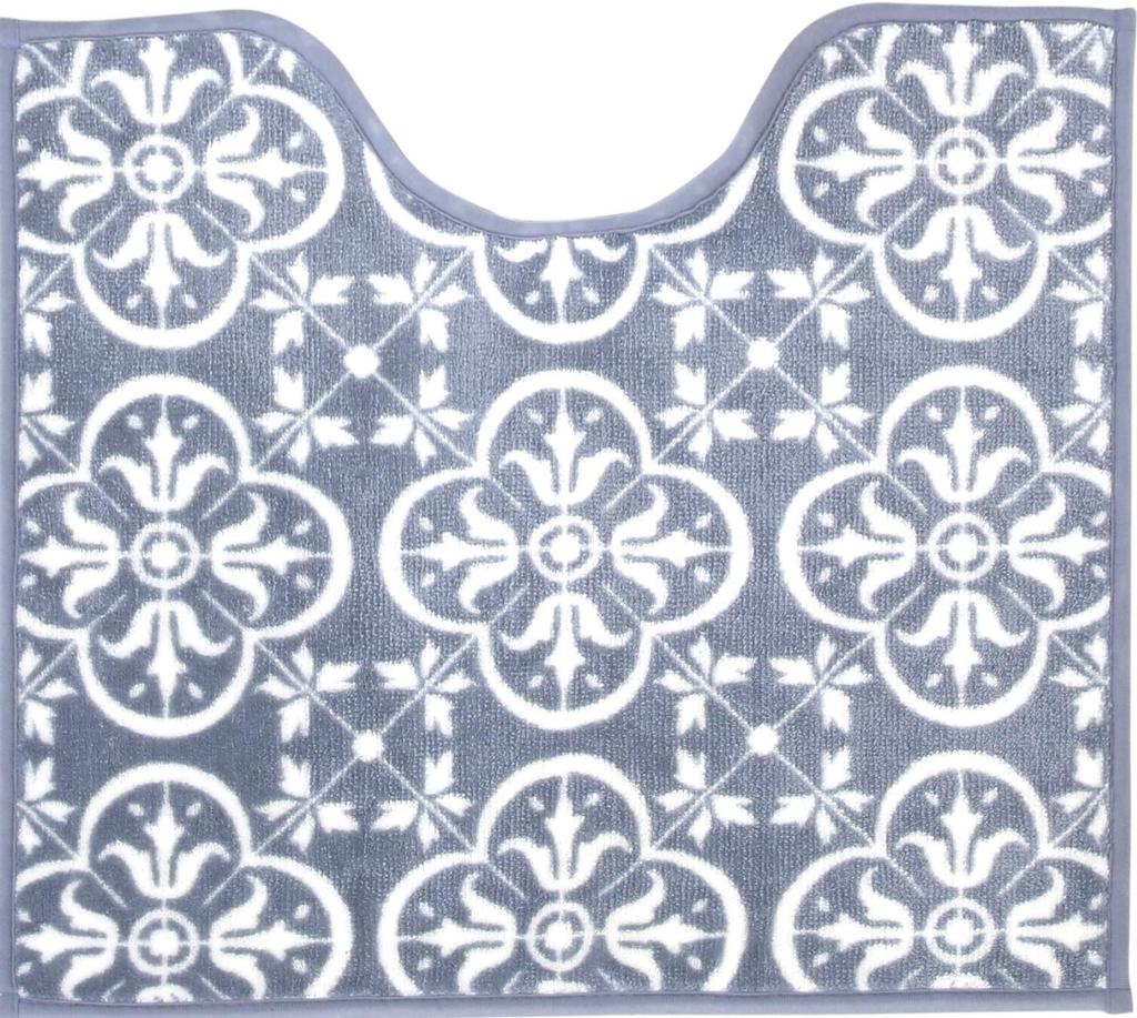 Color Shop Toilet Floor Mat Tile, Smoke Blue