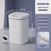 2026 Smart Sensor Trash Can: 14L with Blue Light Night Light, Press Ring Flip Lid & Spiral Pattern.