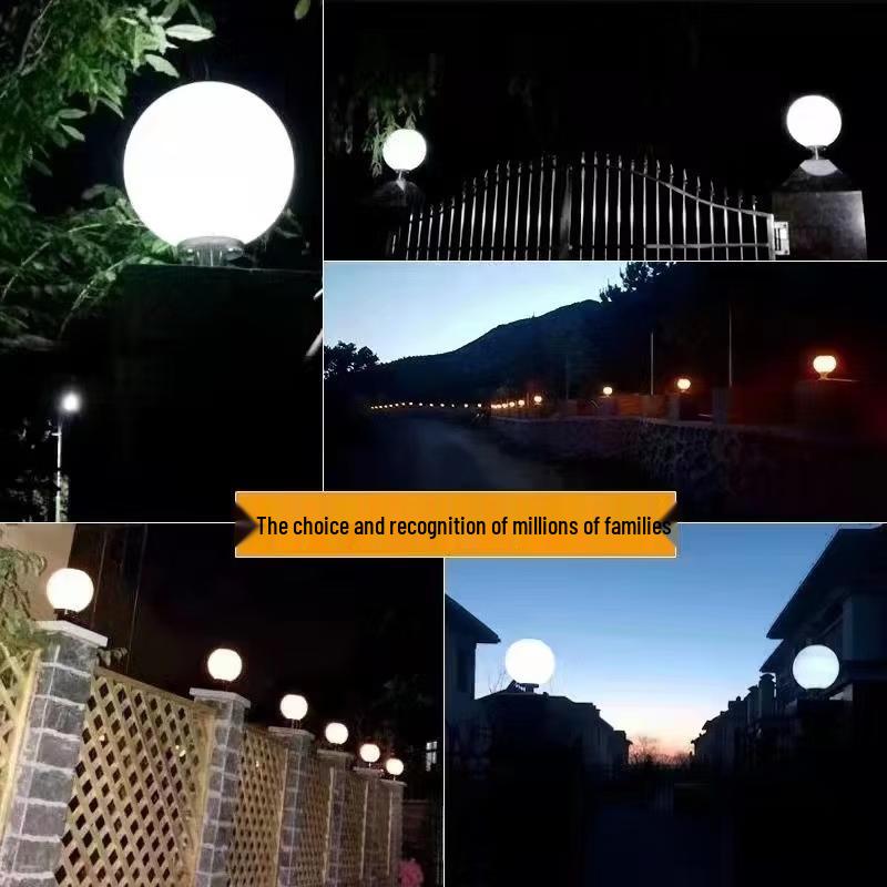 DreamBubble Outdoor Solar Acrylic Sphere Pillar Light