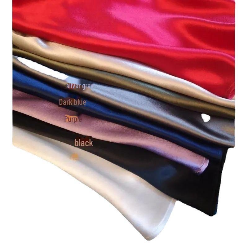 032 Women's Plus Size A-Line Satin Suspender Dress - Summer French Style