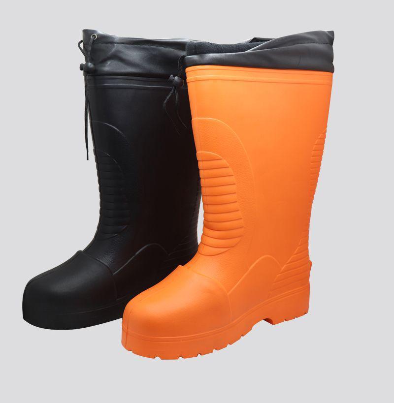 Winter Warm Rain Boots: Removable Washable EVA, Anti-Smash, Thickened for Cold Storage, Fishing, Boats, Non-Slip Work Shoes.