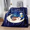 The BROWN & FRIENDS blanket is crafted from flannel material, offering a fluffy, soft, warm, and comfortable feel. Suitable