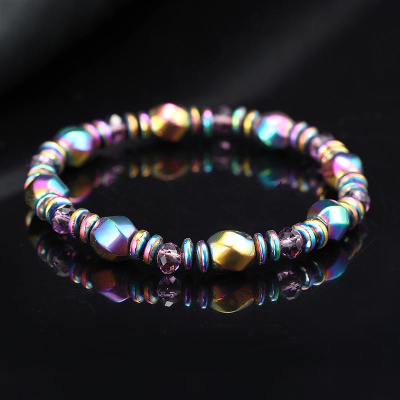 Colored Magnetic Energy Bracelet For Man Health Care Therapy Slim The Body Irregular Natural Stone Bracelets Gifts For Friend