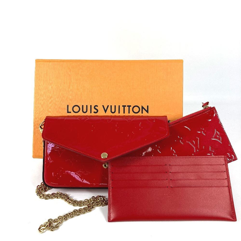 Louis Vuitton M61293 Monogram Vernis Pochette Felicy Clutch bag Shoulder Bag Red
