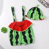 Infant Girl's Cute Summer Strappy Triangle Bodysuit Diaper Cover