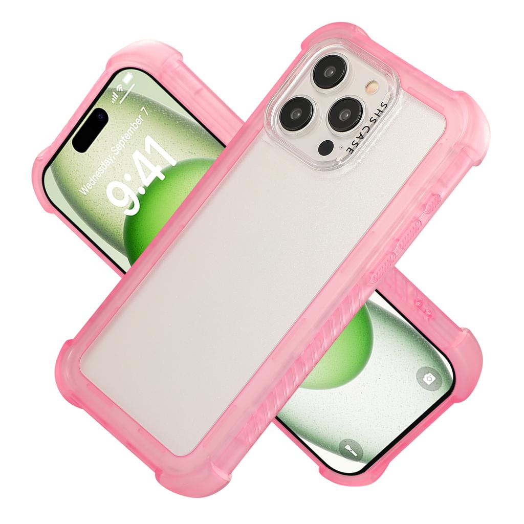For iPhone 15 Pro Case Non-Slip Side Edge TPU+PC Matte Phone Cover
