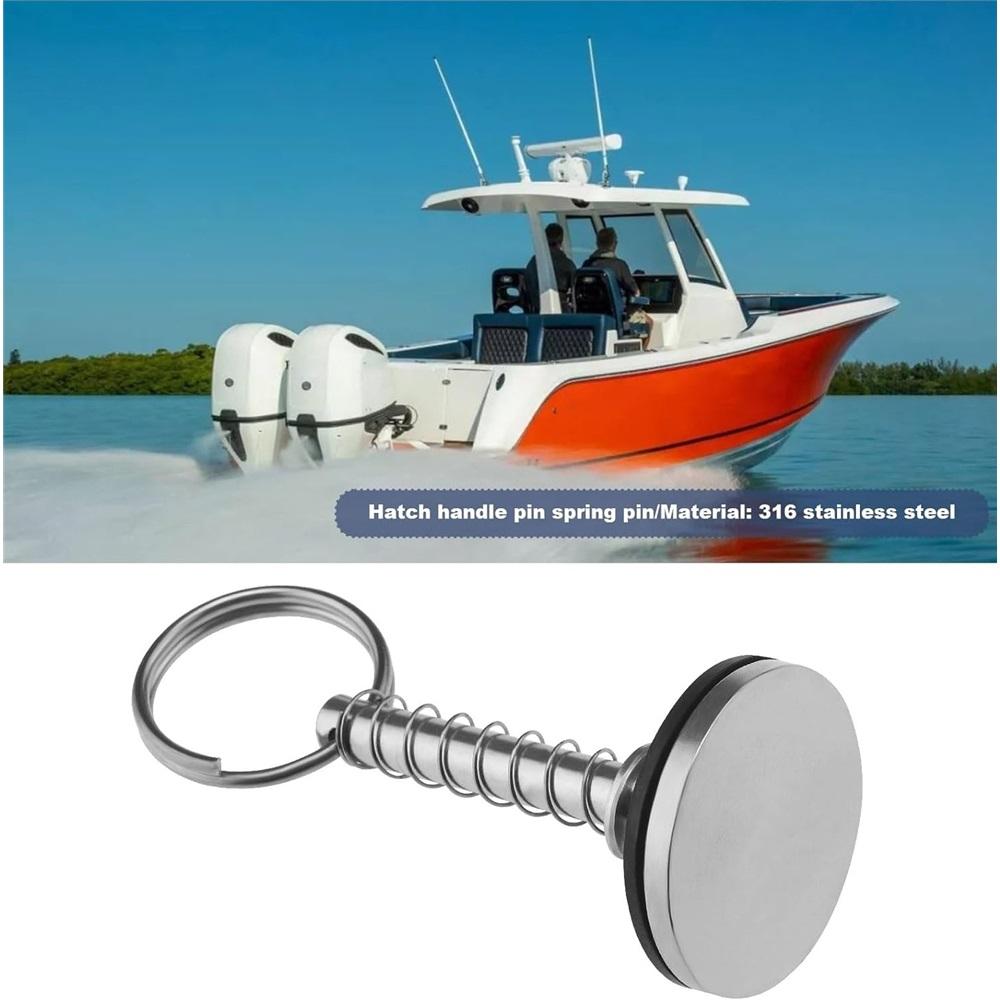 Stainless Steel 316 Hatch Cover Pull Handle Quick Pin Button Boat Yacht Storage Retainer Farm Trailers Wagons Auto Car Trailer