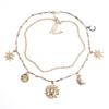 Multi-layer Necklace Fashionable Retro Light Luxury Multi-accessory Jewelry Sun Moon Earrings Necklace