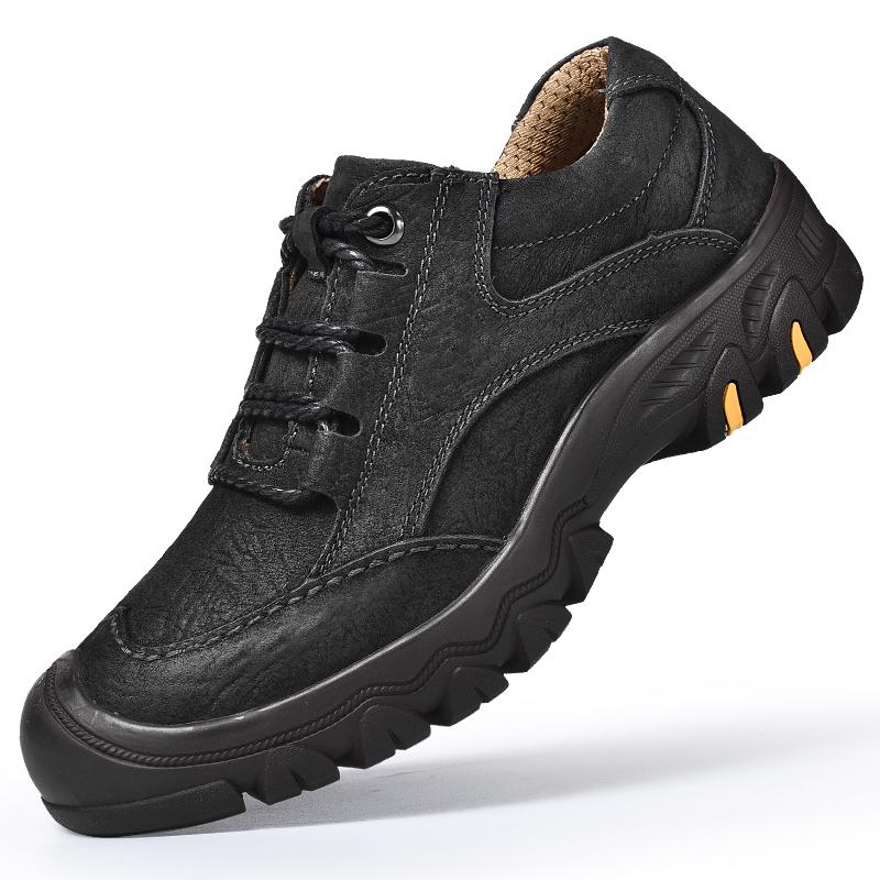 

Модные мужские походные туфли ручной работы из натуральной кожи, мужская повседневная обувь, универсальная мужская обувь для вождения, новая мужская удобная обувь для ходьбы 44 чёрный