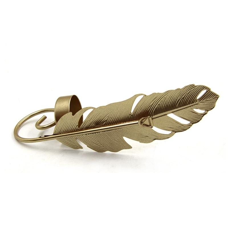 Metal Leaf Candle Holder Candlestick Nordic Style Wall Decoration Metal Leaf Rack in Golden Color for Home & Party Gift