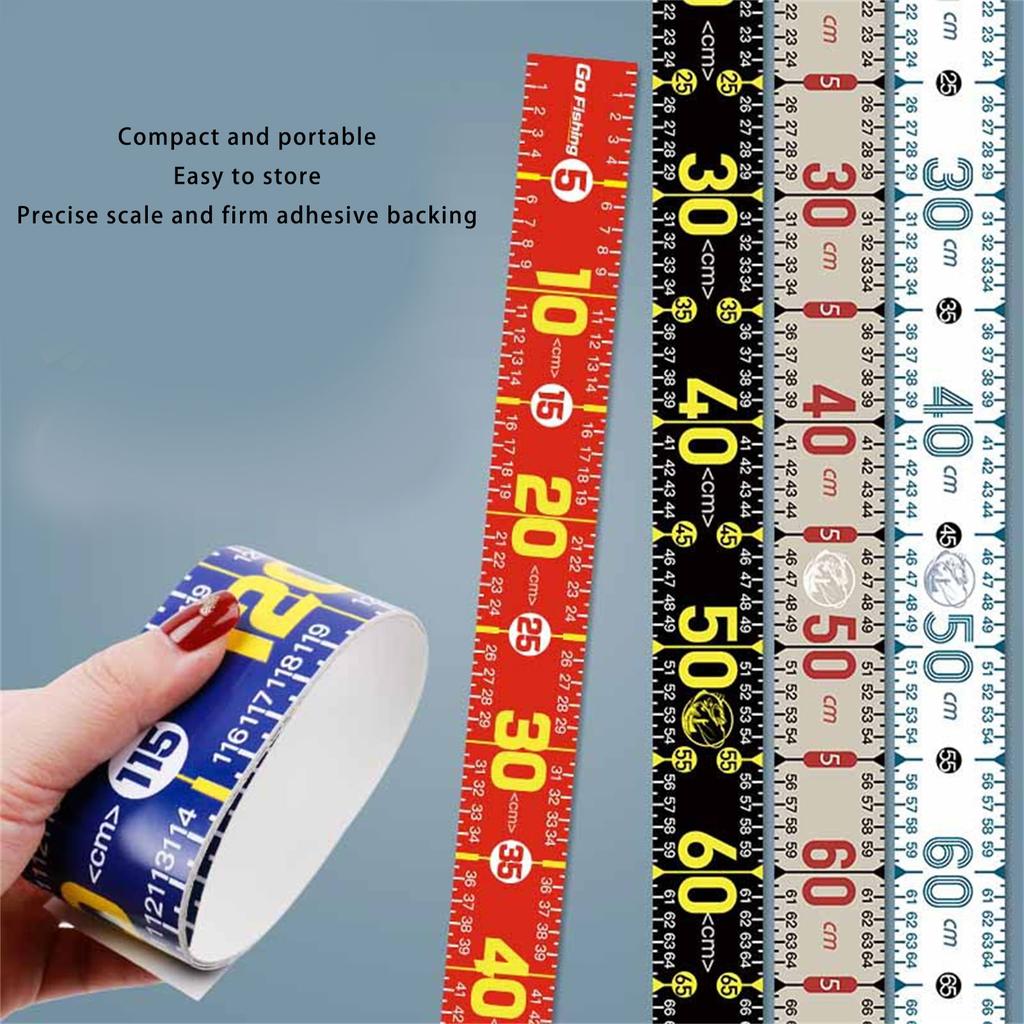 51in Fishing Tape Measure Adhesive Ruler Portable Fish Measurement Tool for Anglers Waterproof Soft Fish Measuring Tape