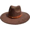 Retro European & American Straw Hat with Leather Buckle and Creative Hatband Decoration