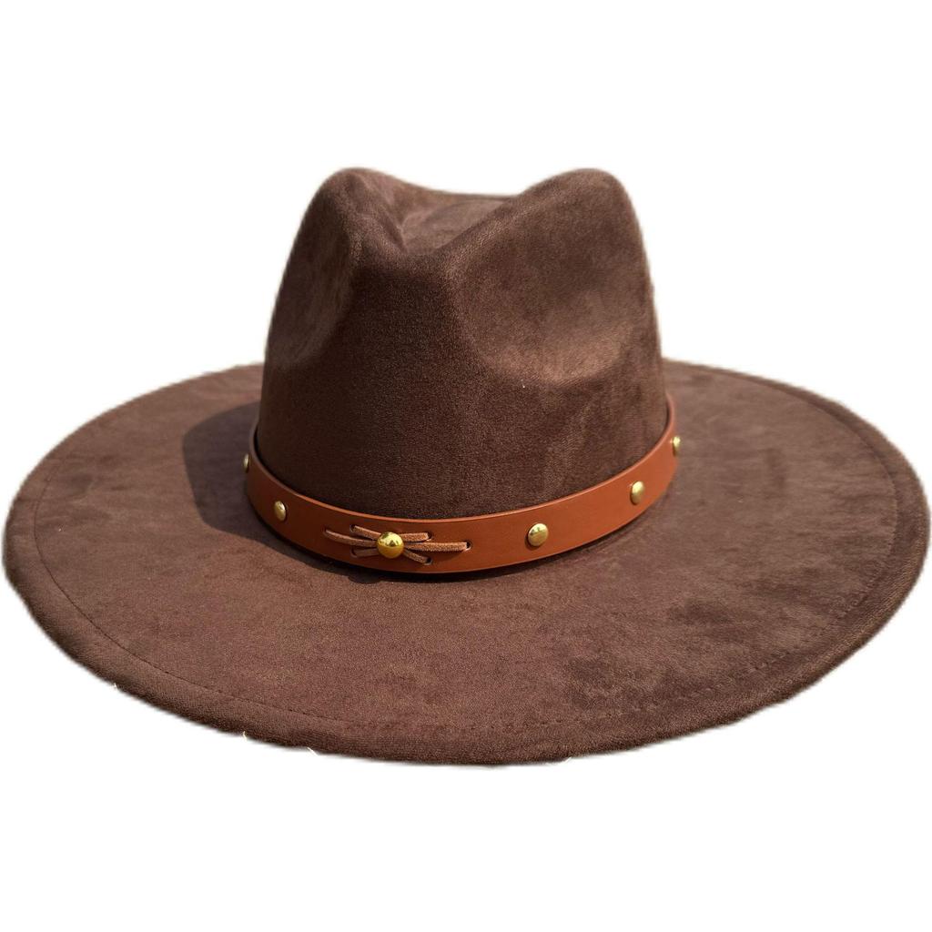 Retro European & American Straw Hat with Leather Buckle and Creative Hatband Decoration
