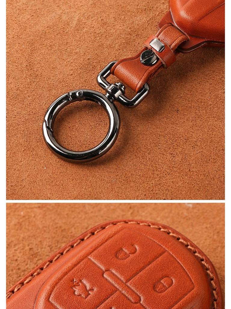 Genuine Leather Key Case for Maserati Levante, Ghibli, and Quattroporte