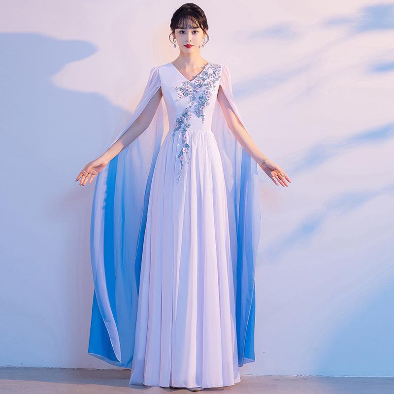 

Женское градиентное сказочное длинное платье 2023 года для хора и вечернего выступления S