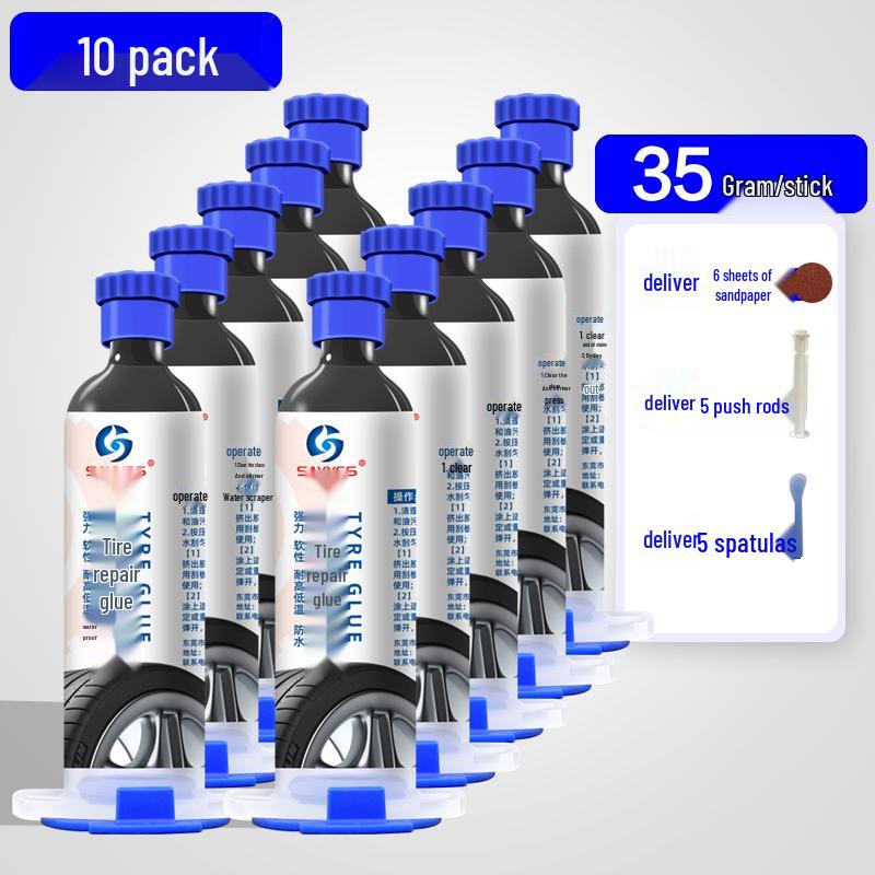 Flexible Tire Repair Glue for Sidewall Damage and Cracks
