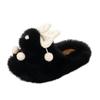 Children Furry Slippers Fashion Girls Home Cartoon Dust Bunnies Indoor Plush Slippers Kids Warm Winter Shoes Anti-Slippery
