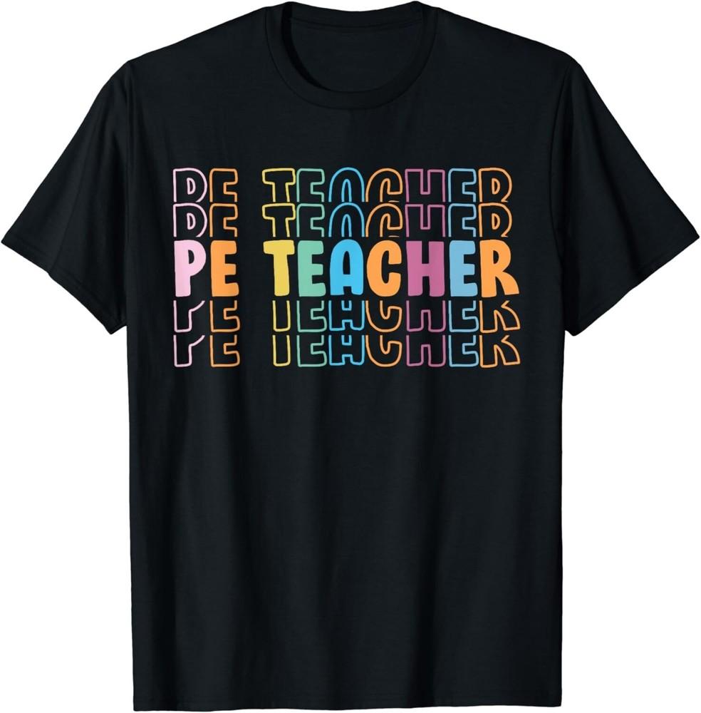 

PE Teacher Vintage retro groovy Physical Education Teacher Gift Unisex T-Shirt L