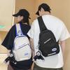 New Simple and Fashionable Neck Breast Bag Korean Version Trendy Cool Men's Shoulder Bag Sports Multi-functional Messenger Shoulder Backpack