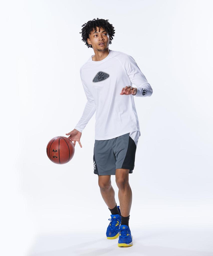 CURRY TECH GRAPHIC LS LG [Under Armour] T-SHIRT, Weiß, Schwarz,