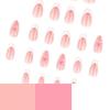 24 Pieces Europe, America, Summer 3D Three-dimensional Flowers Wearing Nail Art Fake Nails French White Nail Wholesale