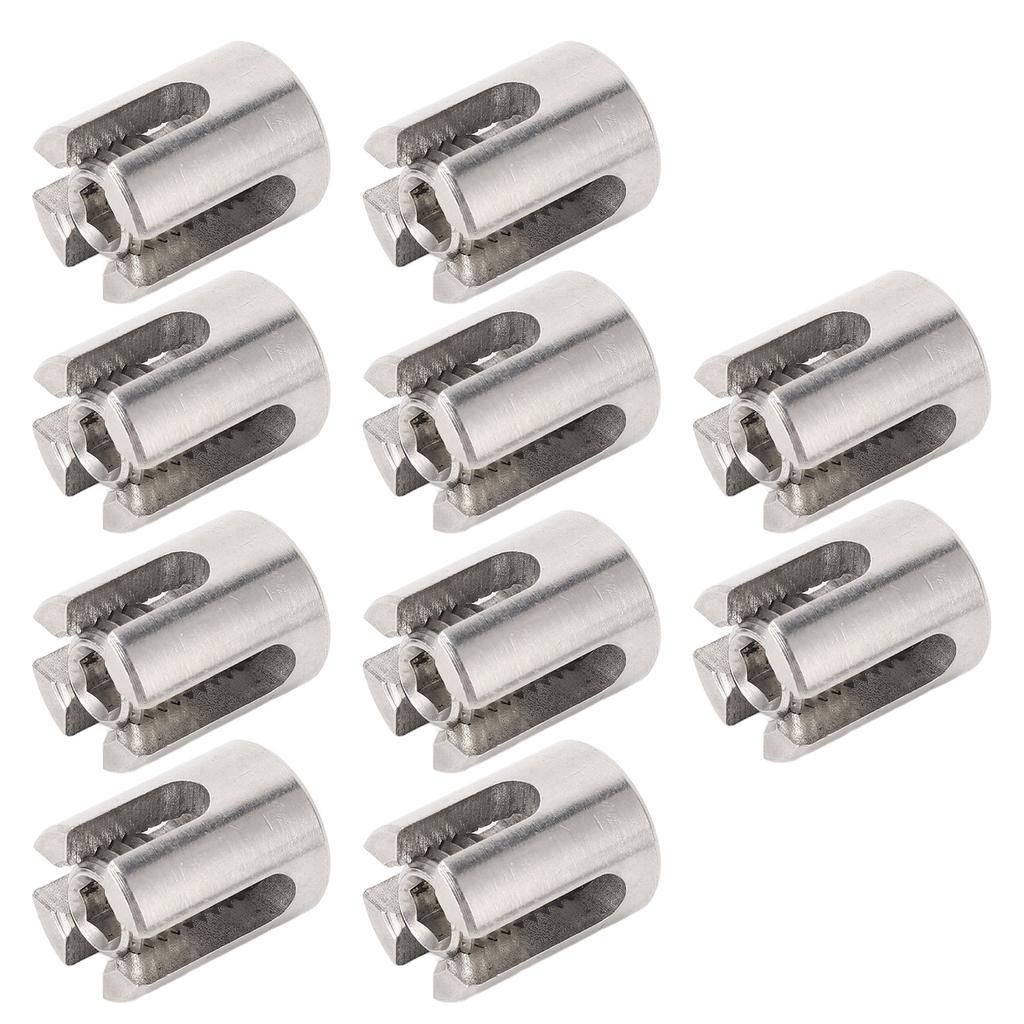 10Pcs Wire Rope Trellises Cross Clip Stainless Steel Cable Railing Rope Clamp for Wall Trellises System