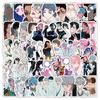 50 Pcs New Anime Irregular Stage Stickers - Cartoon Character Decor for Phone Cases & Water Cups, Waterproof