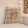 Plush Faux Rabbit Fur Throw Pillow for Sofa or Bed - Cozy Lumbar Support Cushion