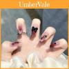 Autocollant pour ongles nœud papillon pour femme, blush pour ongles portable, faux ongles, autocollant pour ongles finis A21, gelée, style double face