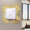 4pcs/set 88mmX88mm Mirror Edge Light Switch Cover Wall Stickers Surround Socket Frame Wall Sticker DIY Office Home Decoration