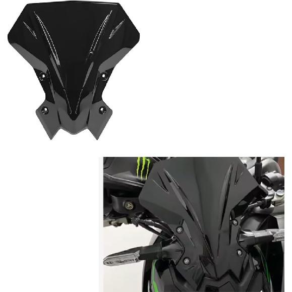 Motorcycle Accessories Windscreen Windshield Baffle Air Wind Deflectors for Kawasaki Z900 2020-2024 Z650 2021-2024