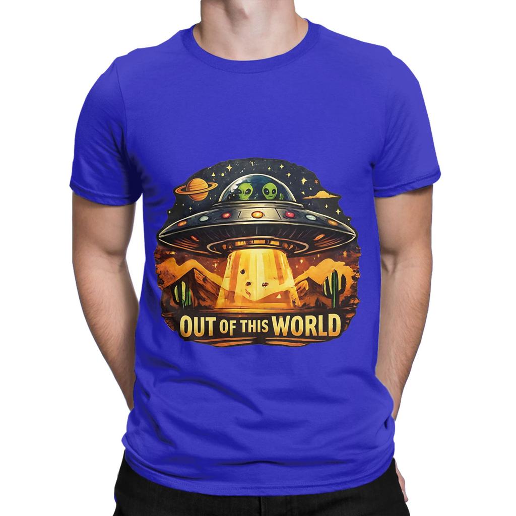 Out of This World Funny UFO Funny 100 Cotton TShirt UFO Tees Tops For Unisex