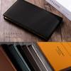 HANATORA Genuine Leather Long Shrink Bifold Slim Card Coin Simple Icy Popular Birthday Gift for Popular Suitable for Men In Their and 70s Wallet,